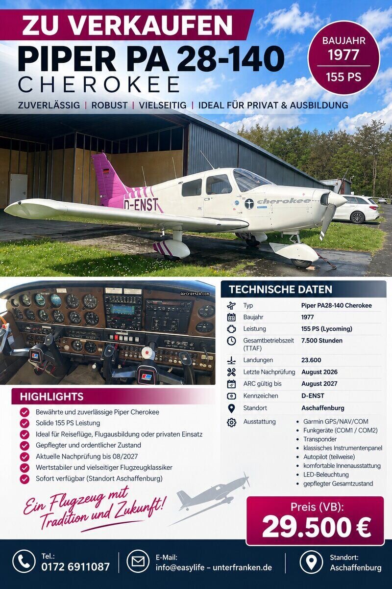1977 Piper Cherokee 140, photo 1